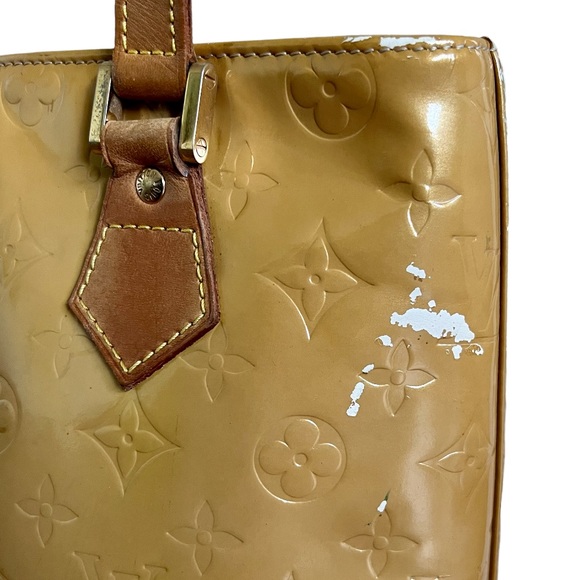 Louis Vuitton • 2pc Set Authentic Yellow Vernis Houston Bag and Trifold Wallet - Picture 15 of 16